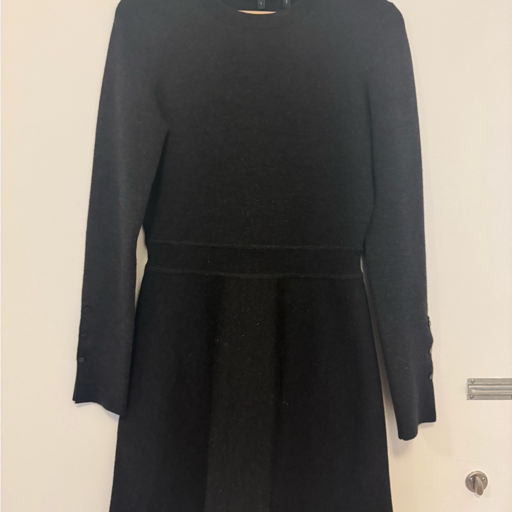 Theory Black Long Sleeve Dress - Picture 2 of 4
